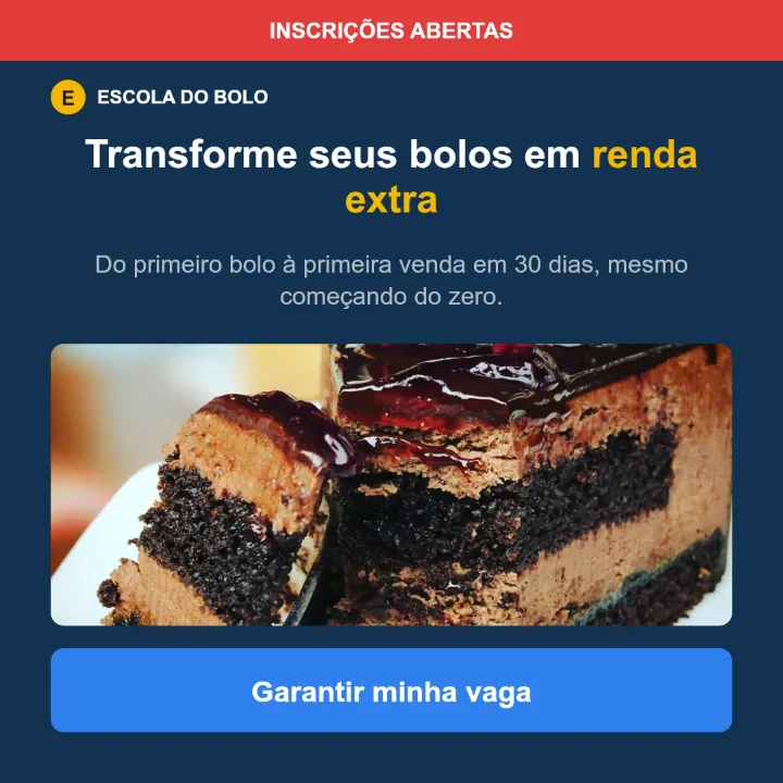 Exemplo de criativo para curso online
